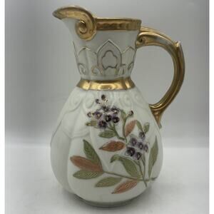Antique Royal Worcester Jug Porcelain‎ Pitcher Hand Painted 7297C